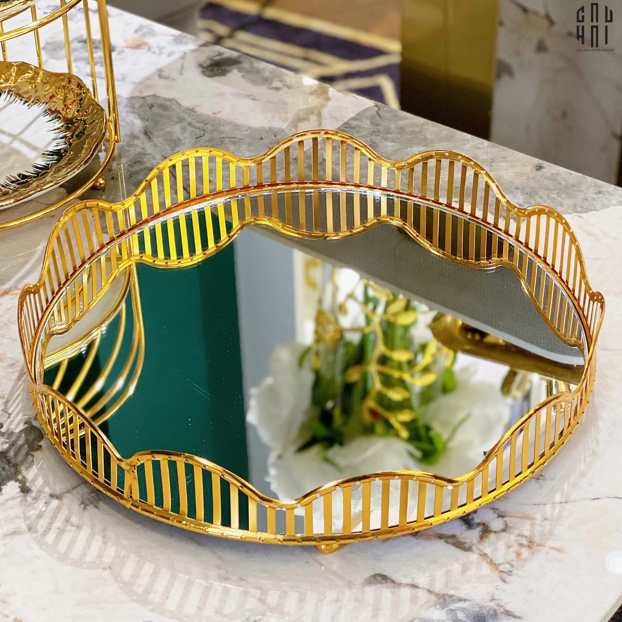 KHAY GƯƠNG TRÒN ROUND CURVES. SS25-CẬU HAI HOME DECOR