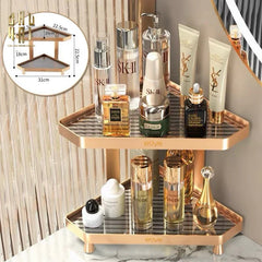 Khay Kệ Phòng Tắm Kệ Bàn Trang Điểm Góc 2 Tầng V Corner Waterproof Tiered Organizers-CẬU HAI HOME DECOR