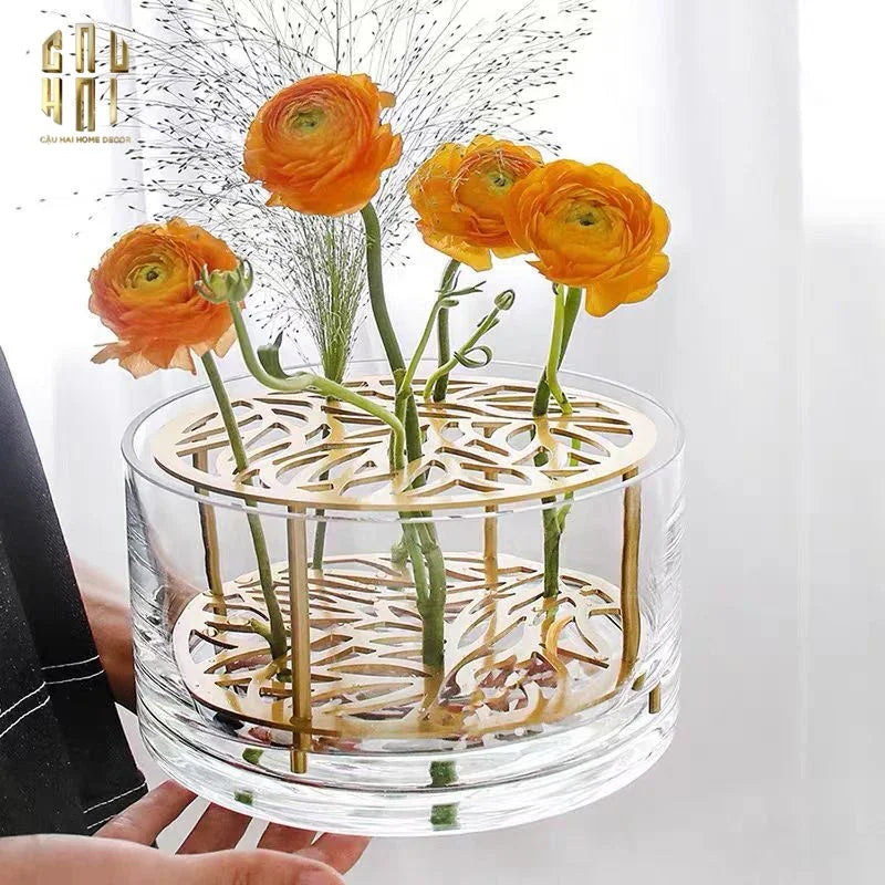 KHAY THUỶ TINH CẮM HOA - LES FLEURS-CẬU HAI HOME DECOR