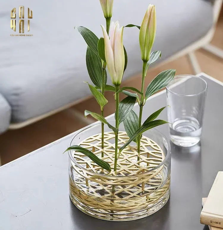 KHAY THUỶ TINH CẮM HOA - LES FLEURS-CẬU HAI HOME DECOR