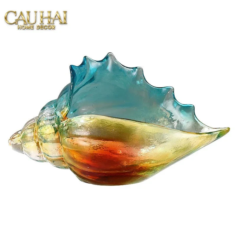 Khay Thuỷ Tinh Vỏ Ốc Arc-En-Ciel Shell Petit Handcrafted Decorative Trays 23.5 ×12.5-CẬU HAI HOME DECOR