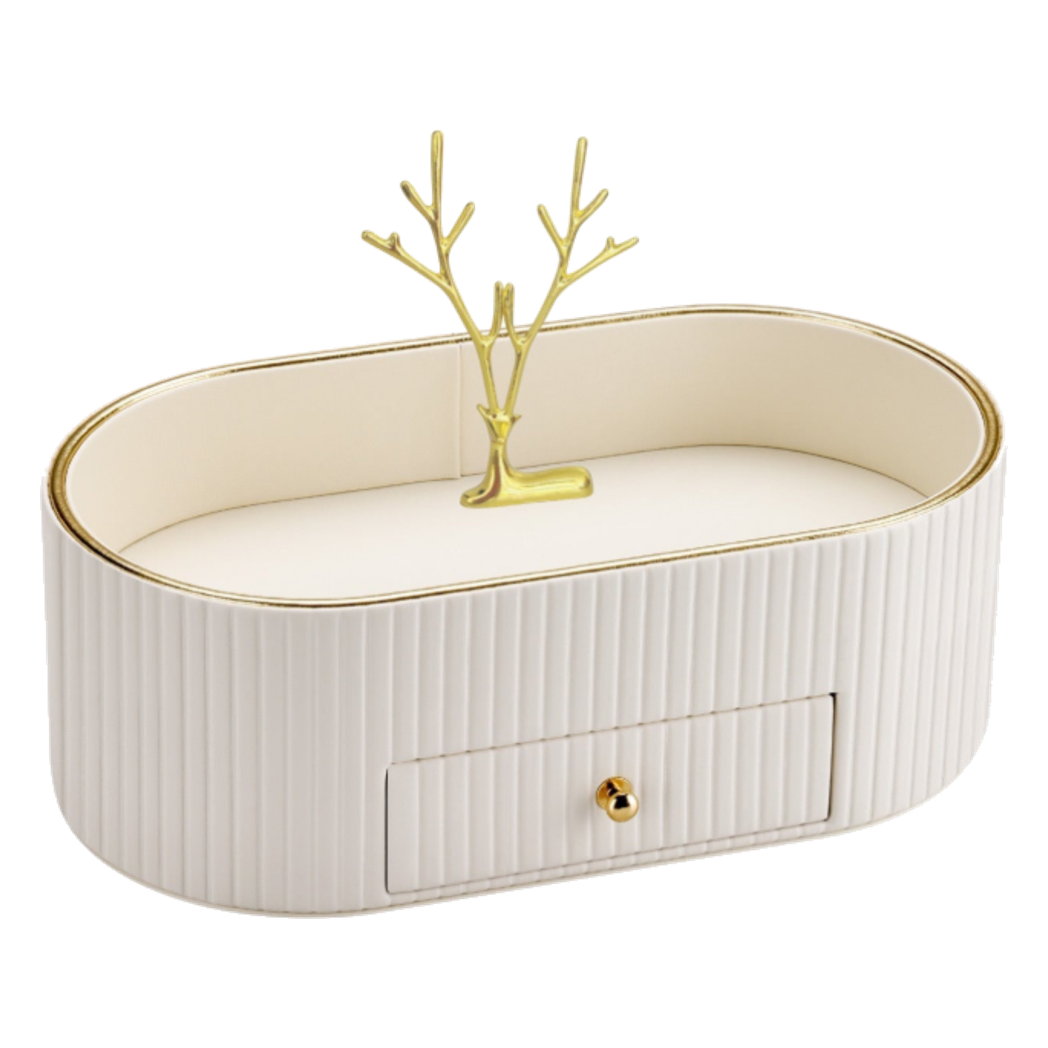 Khay Trang Sức Oval Stag Antler Atelier Cream 28.5x15.3x10 - Cậu Hai Home Decor