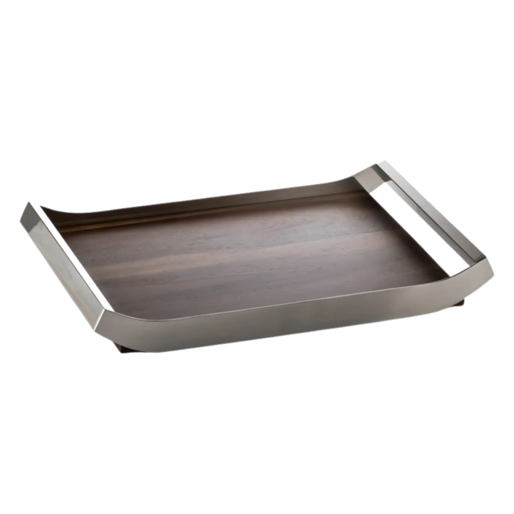 Khay Trang Trí Gỗ Chữ Nhật Sterling Walnut 45x30