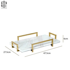 Khay Trang Trí Vân Đá Marble Madison Ss25-CẬU HAI HOME DECOR