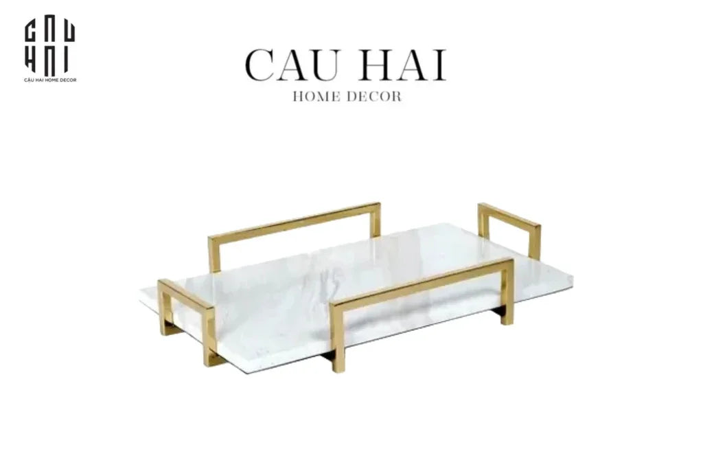 Khay Trang Trí Vân Đá Marble Madison Ss25-CẬU HAI HOME DECOR