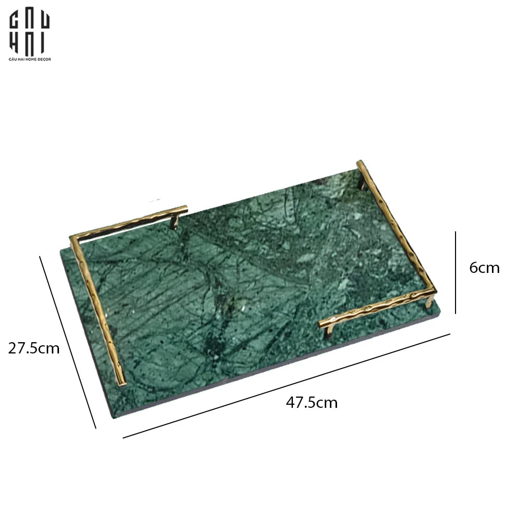 Khay Trang Trí Vân Đá Marble Premium Ss22-CẬU HAI HOME DECOR