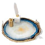Khay Tròn Abysses Bleu Profond Ronde Decorative Trays 36x40-KHAY TRANG TRÍ-CẬU HAI HOME DECOR