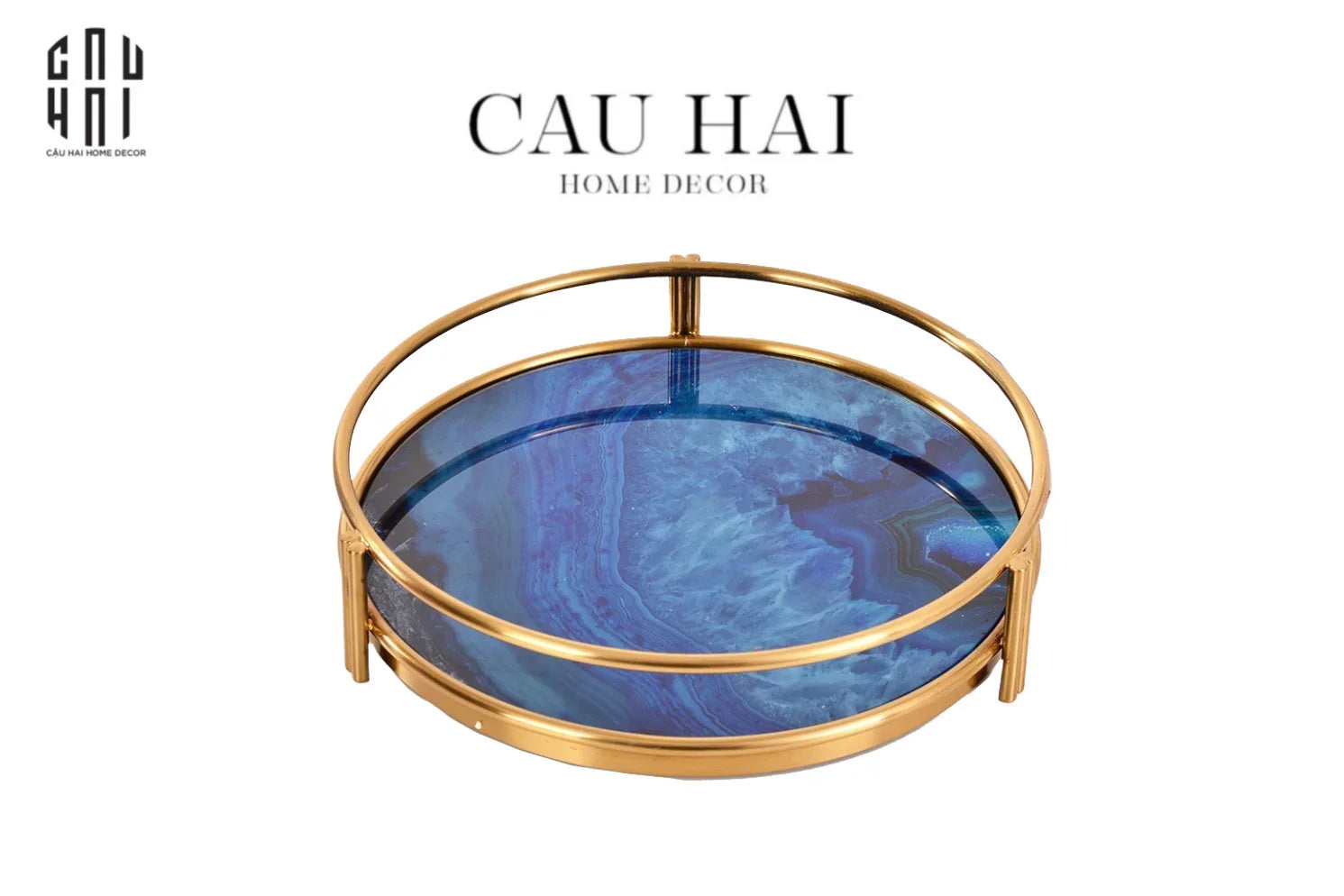 KHAY TRÒN BLUE OCEAN D38-CẬU HAI HOME DECOR