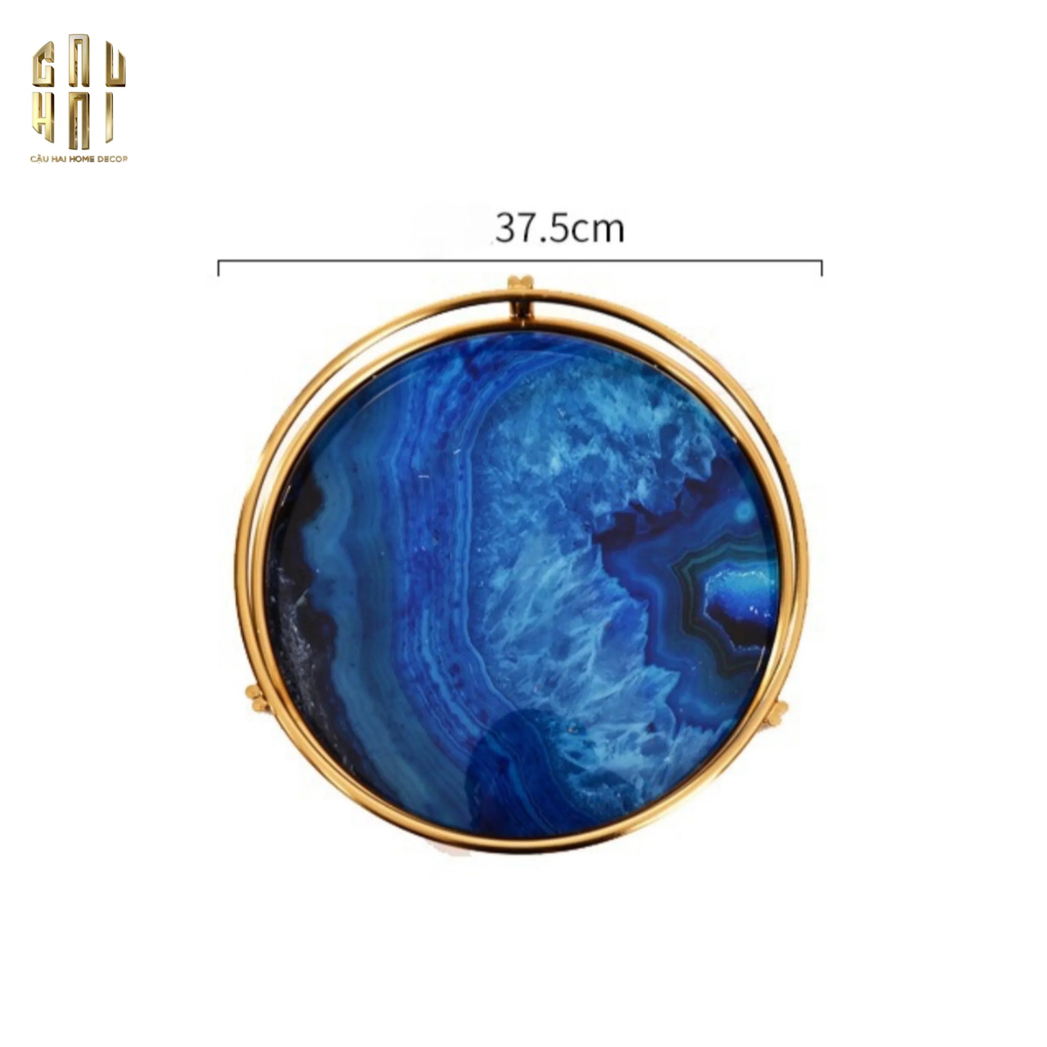 Khay Tròn Blue Ocean D38-CẬU HAI HOME DECOR