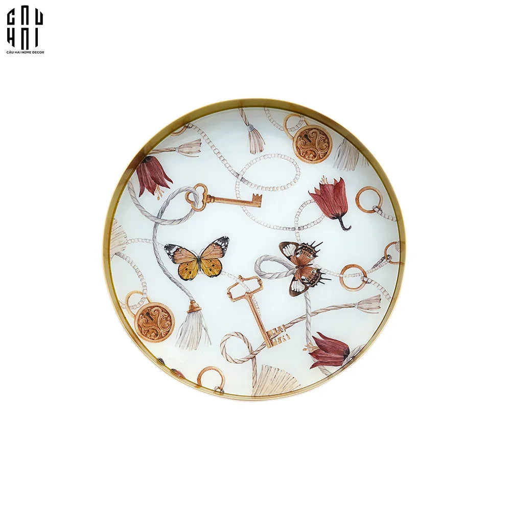 KHAY TRÒN BUTTERFLY SS25-CẬU HAI HOME DECOR