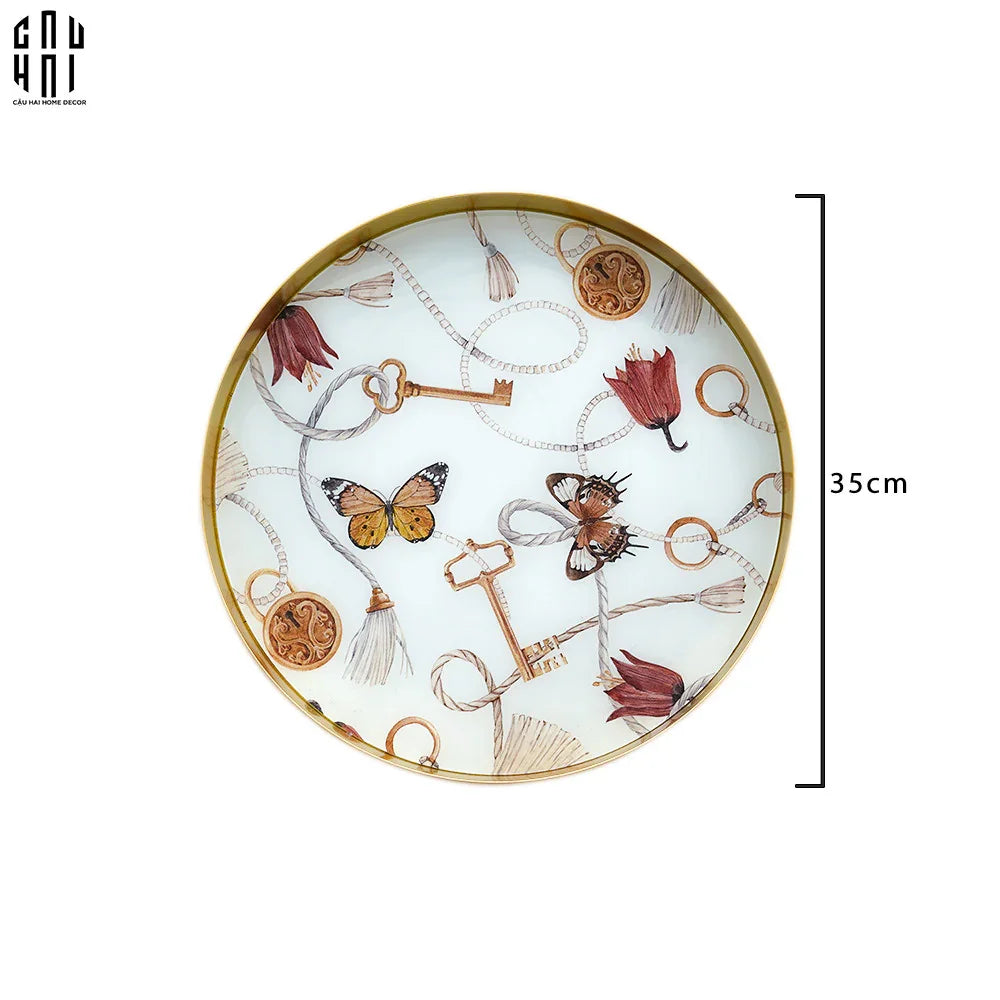 KHAY TRÒN BUTTERFLY SS25-CẬU HAI HOME DECOR