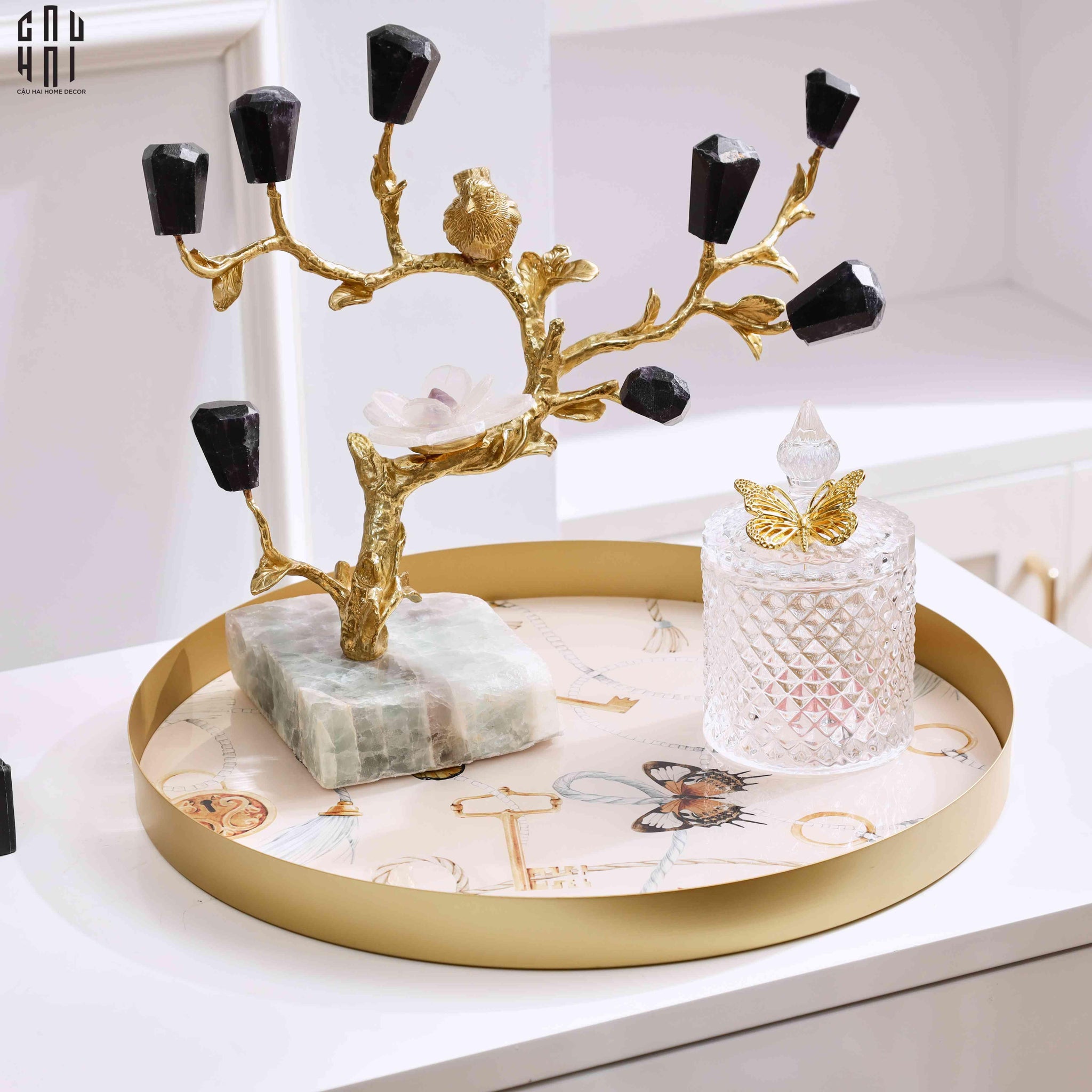 KHAY TRÒN BUTTERFLY SS25-CẬU HAI HOME DECOR