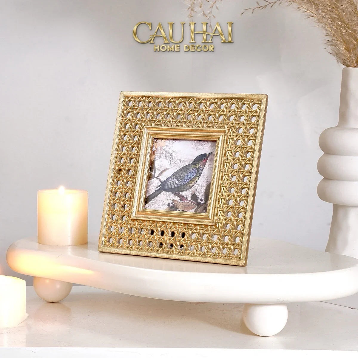 Khung Ảnh Golden Cannage Canari 15X15-KHUNG ẢNH-CẬU HAI HOME DECOR