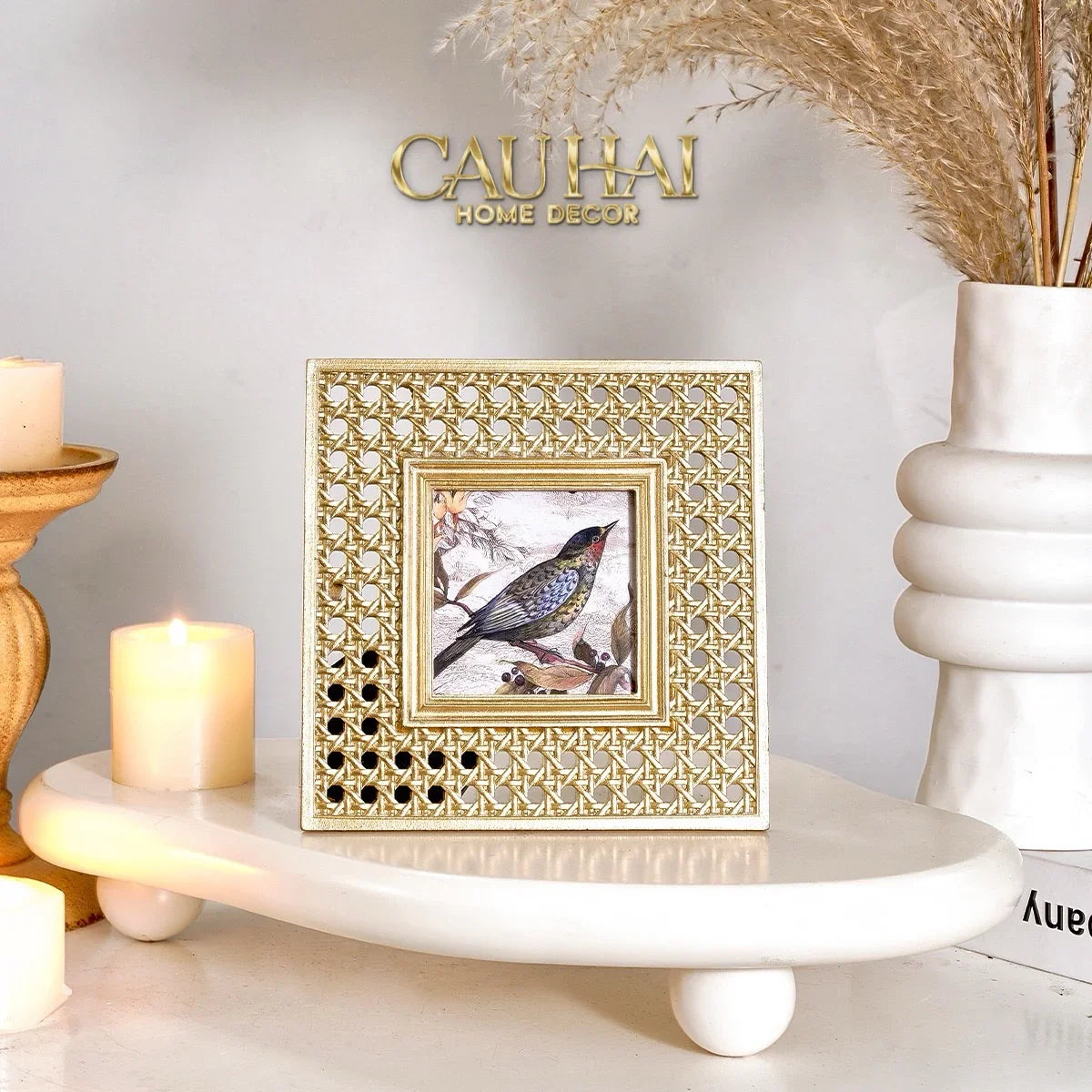 Khung Ảnh Golden Cannage Canari 15X15-KHUNG ẢNH-CẬU HAI HOME DECOR