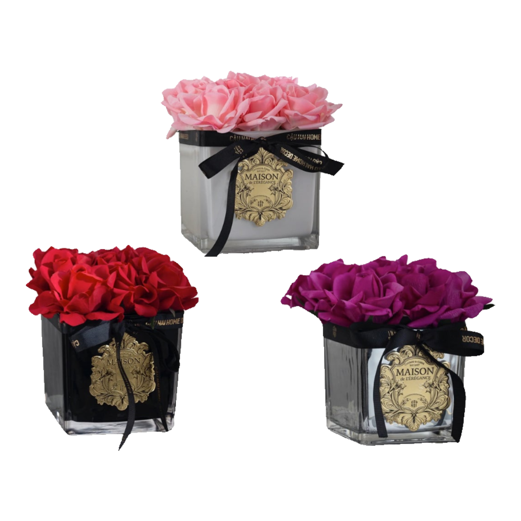 L’Essence Du Rose - Chậu Hoa Hồng Thuỷ Tinh Maison De L’Élégance D15