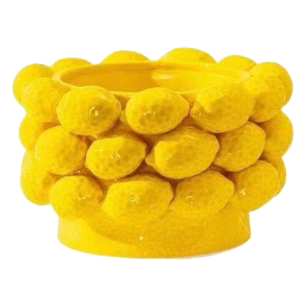 La Sicilia Royale - Bình Hoa Ceramic Citron Éclat Jaune H16x25 - Cậu Hai Home Decor