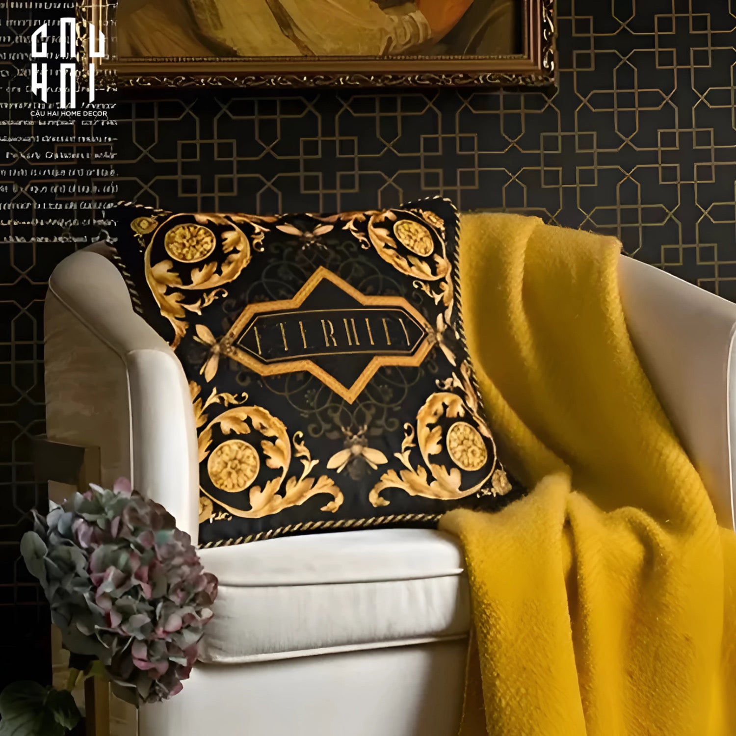 L’ATELIER DU CUSSON - VỎ GỐI NHUNG LUXURY LEGACY OF ETERNITY 45-CẬU HAI HOME DECOR