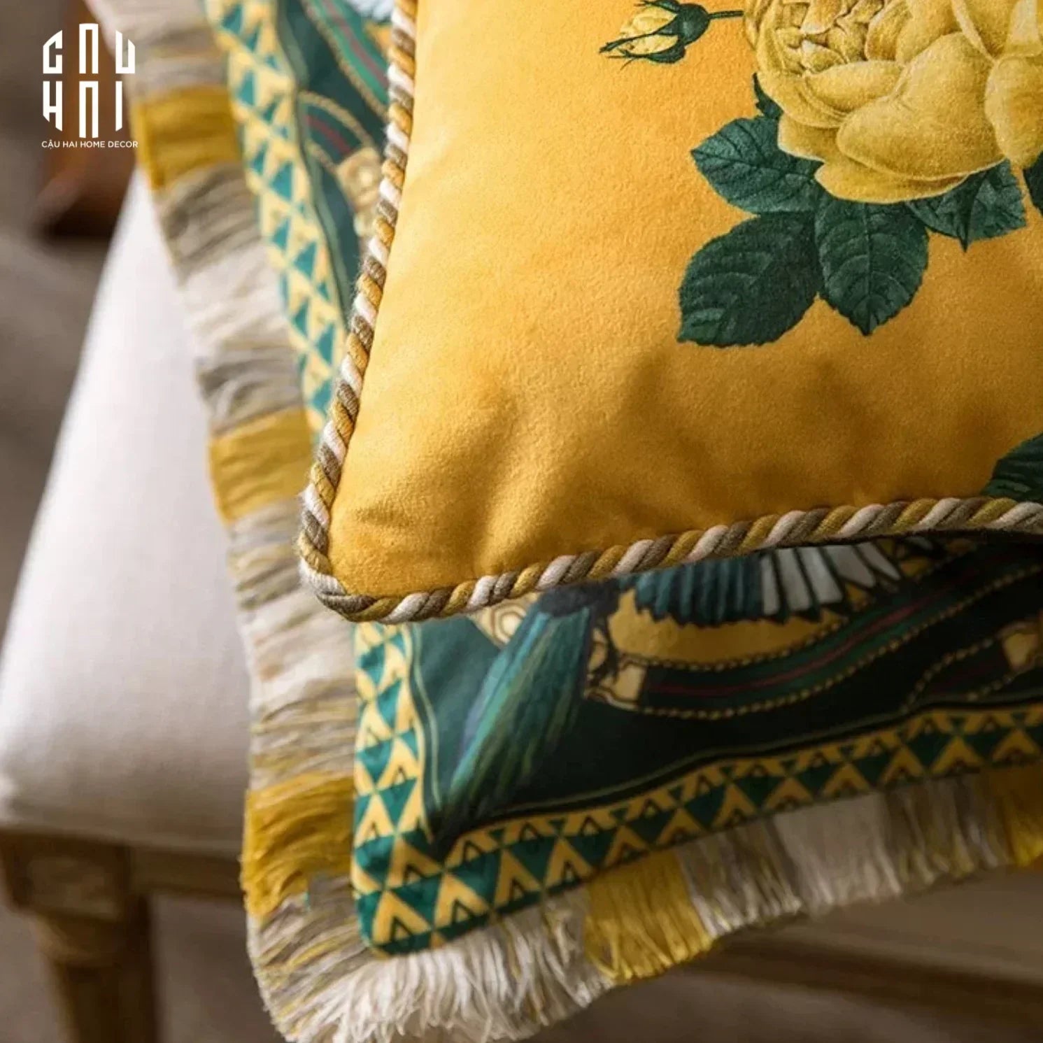 L’Atelier Du Cusson - Vỏ Gối Nhung Minh Hoàng D 30x50-CẬU HAI HOME DECOR
