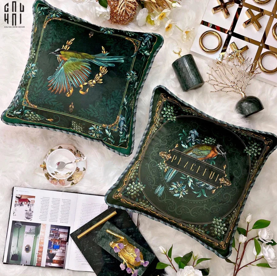 L’Atelier Du Cusson - Vỏ Gối Nhung Moonlight Flower Fw25-VỎ GỐI-CẬU HAI HOME DECOR