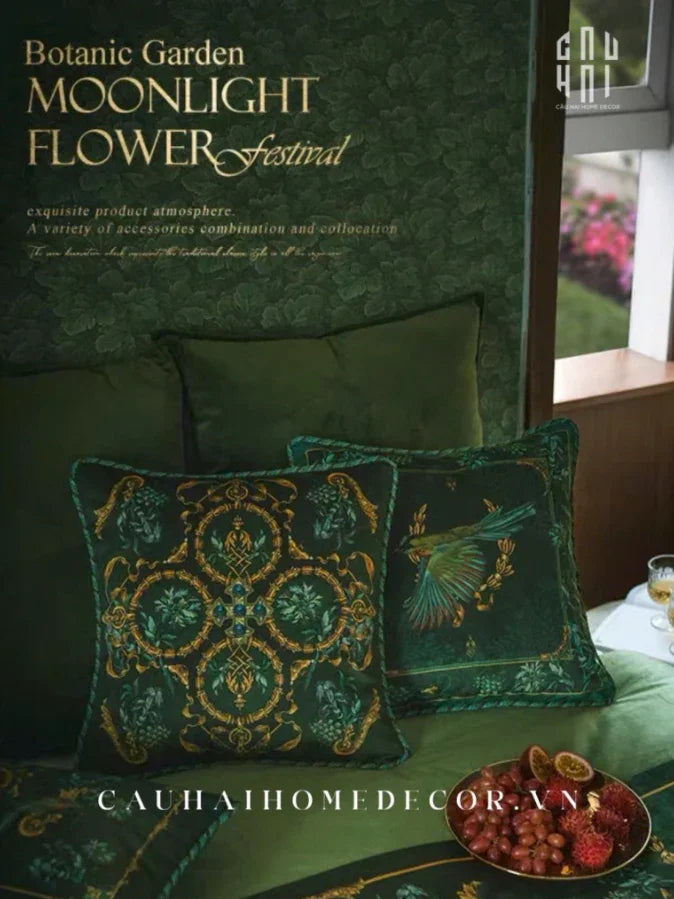 L’Atelier Du Cusson - Vỏ Gối Nhung Moonlight Flower Fw25-VỎ GỐI-CẬU HAI HOME DECOR