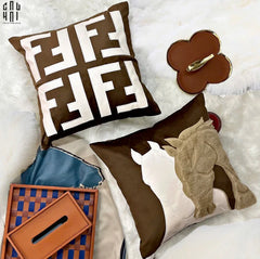 Les Cussins D’Élégance - Vỏ Gối Canvas Fancy Atélier 45-CẬU HAI HOME DECOR