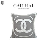 LES CUSSINS D’ÉLÉGANCE - VỎ GỐI TWEED COCO - GRAY 45.-CẬU HAI HOME DECOR