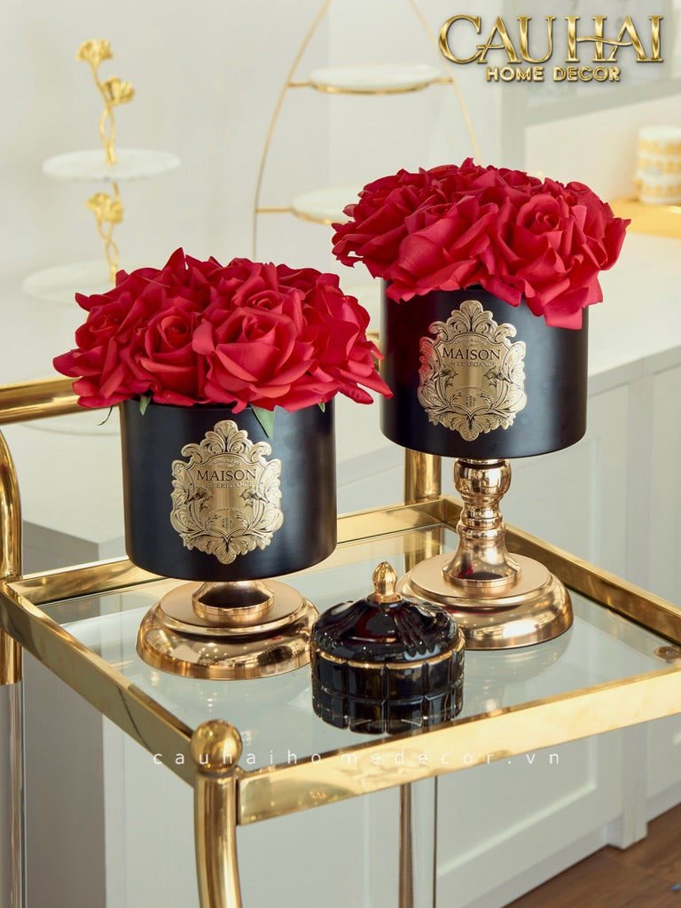 L’Essence Du Rose 15 - Chậu Hoa Hồng Pedestal H20-CẬU HAI HOME DECOR