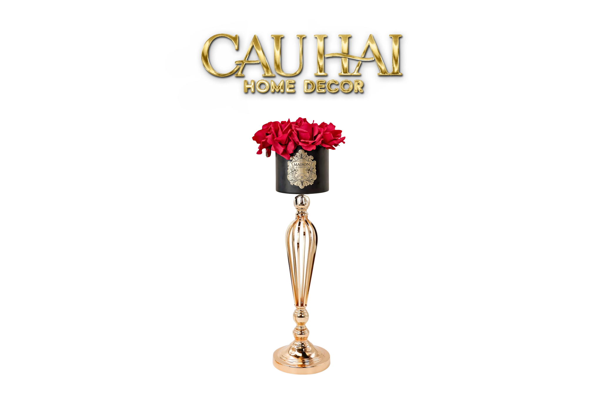 L’Essence Du Rose 15 - Chậu Hoa Hồng Versailles Grande H59 - CẬU HAI HOME DECOR