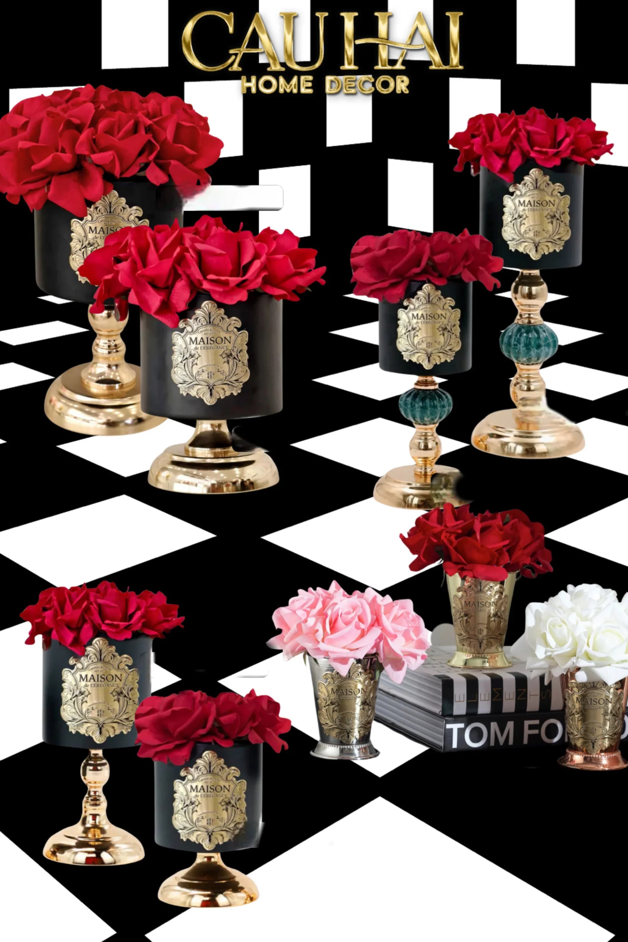 L’Essence Du Rose - Chậu Hoa Hồng D12-CẬU HAI HOME DECOR