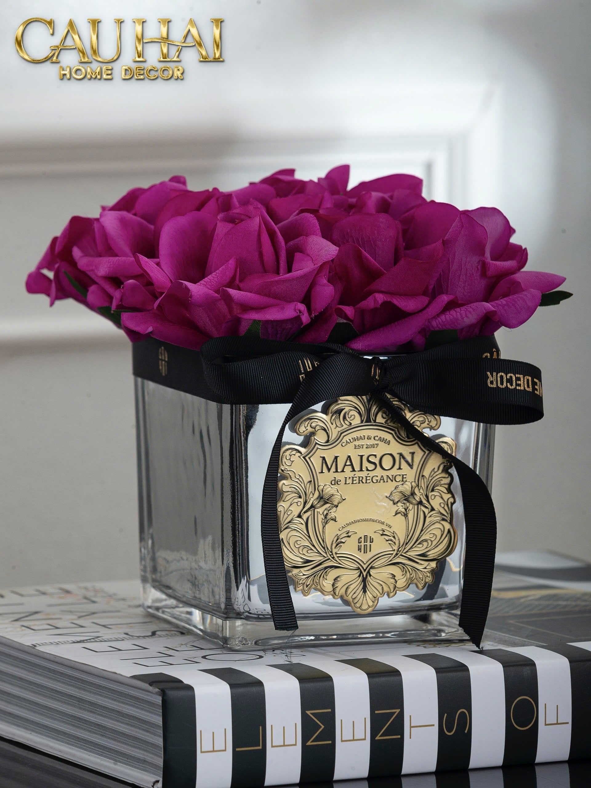 L’Essence Du Rose - Chậu Hoa Hồng Maison De L’Élégance D15 - CẬU HAI HOME DECOR