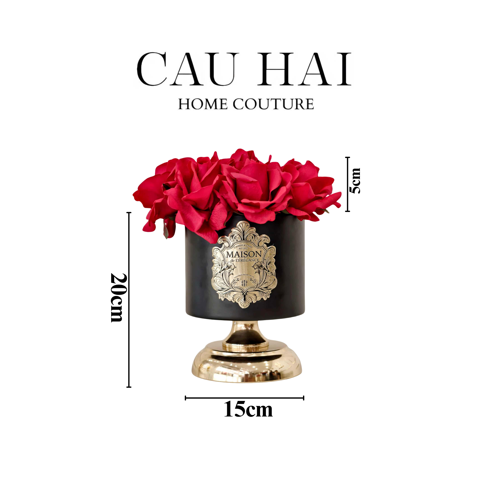 L’ESSENCE DU ROSE - CHẬU HOA HỒNG PEDESTAL H20-CẬU HAI HOME DECOR