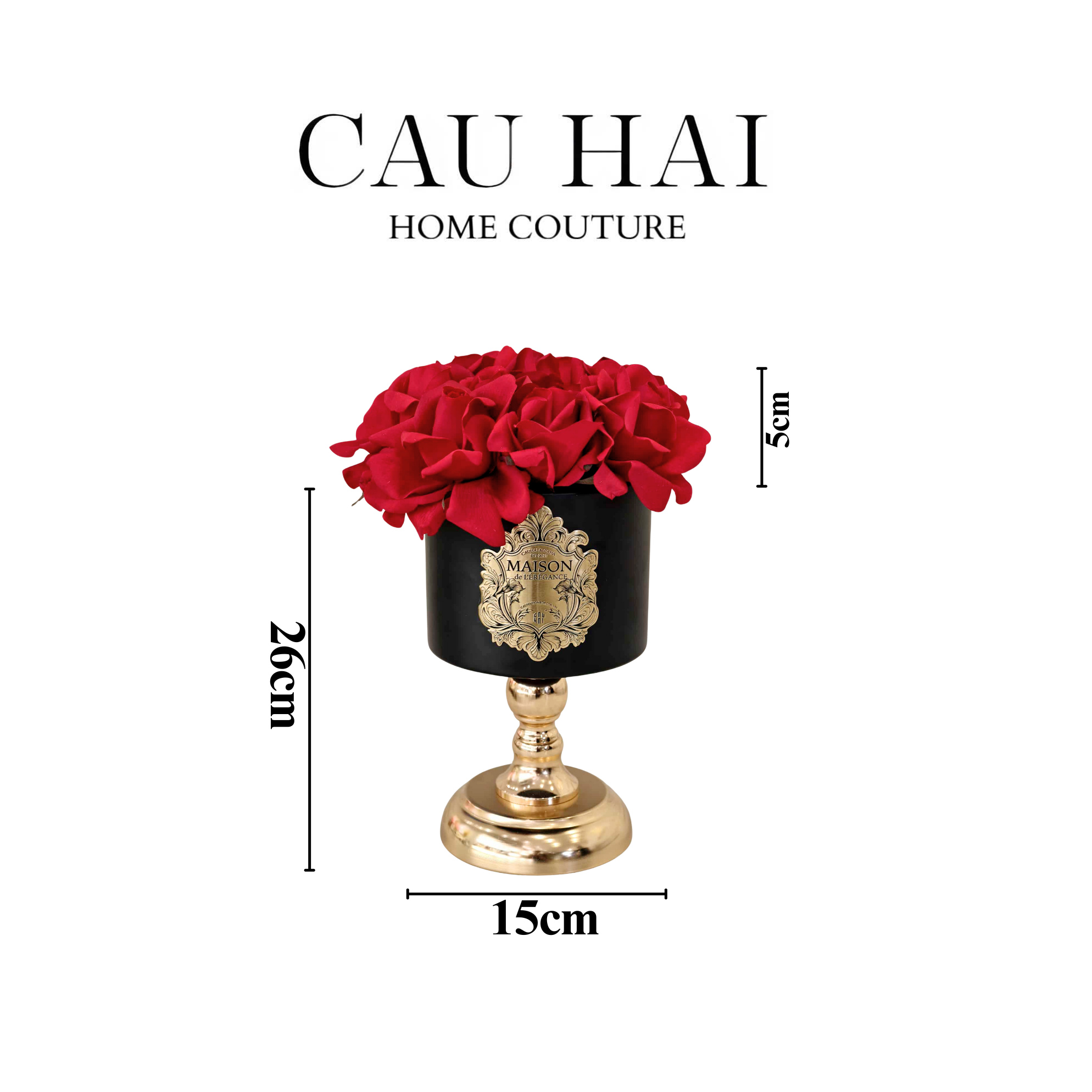 L’ESSENCE DU ROSE - CHẬU HOA HỒNG PEDESTAL H26-CẬU HAI HOME DECOR