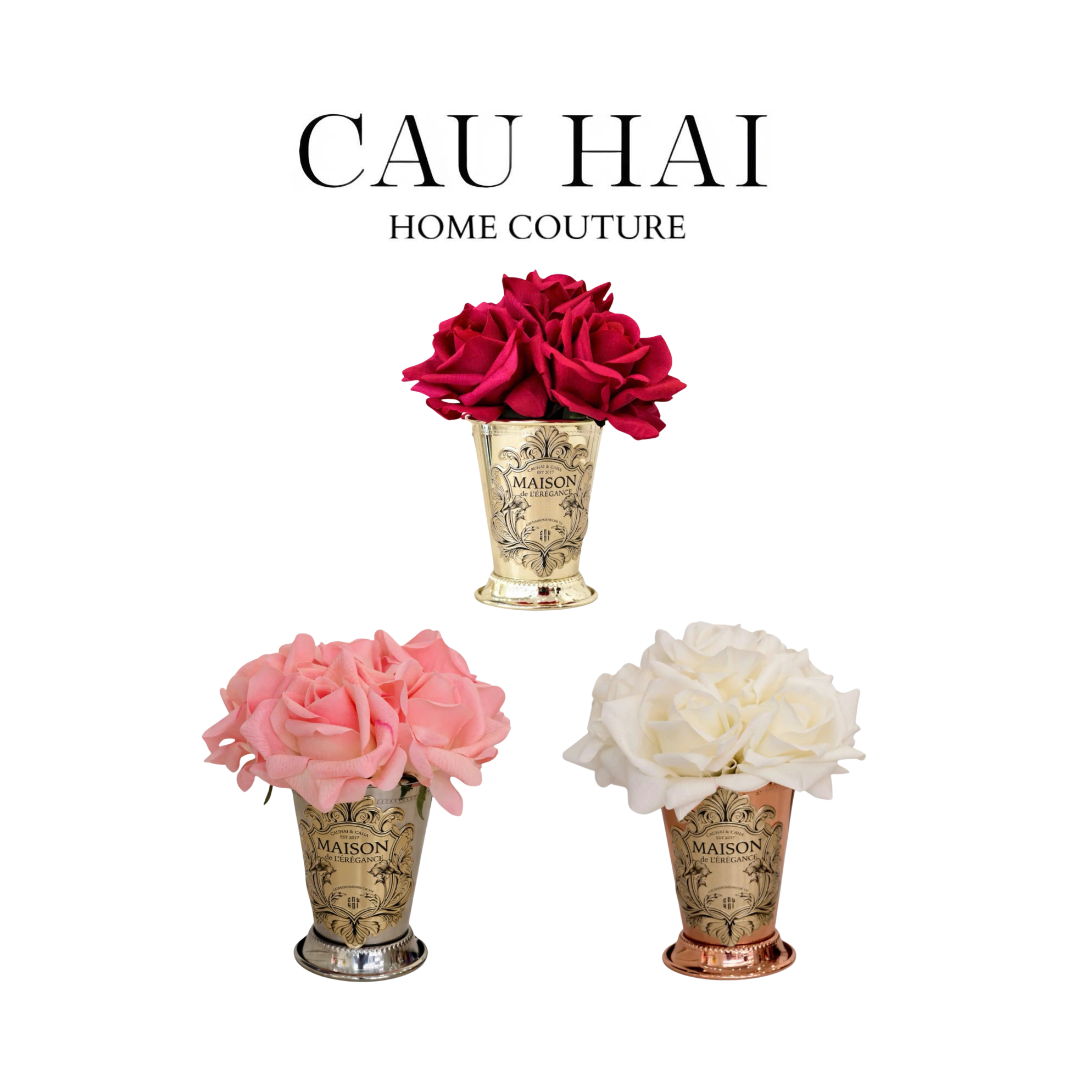 L’ESSENCE DU ROSE - LỌ HOA HỒNG CHALICE-CẬU HAI HOME DECOR