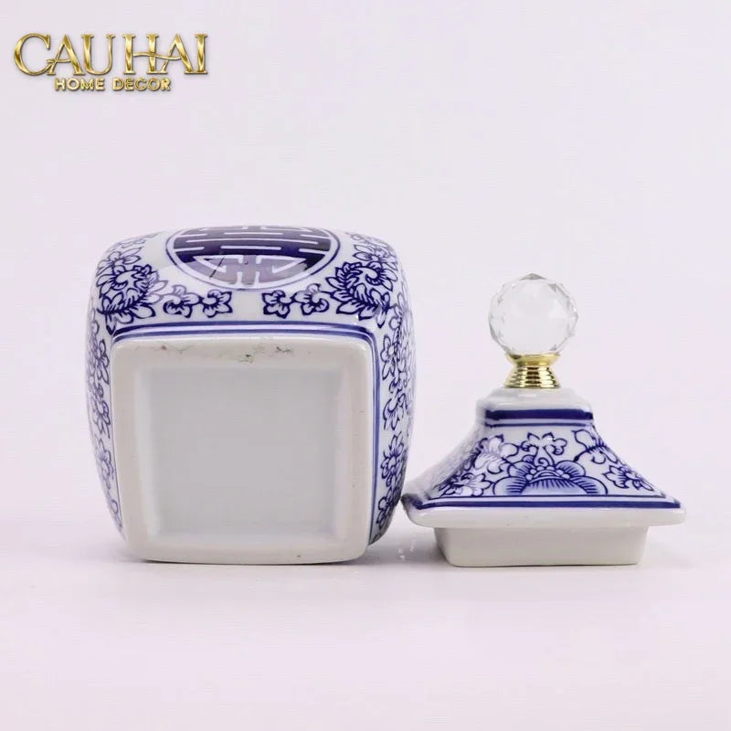 Lọ Cắm Hoa - Hoà Điền Ngọc - Indochine Indigo Porcelain Vases-CẬU HAI HOME DECOR