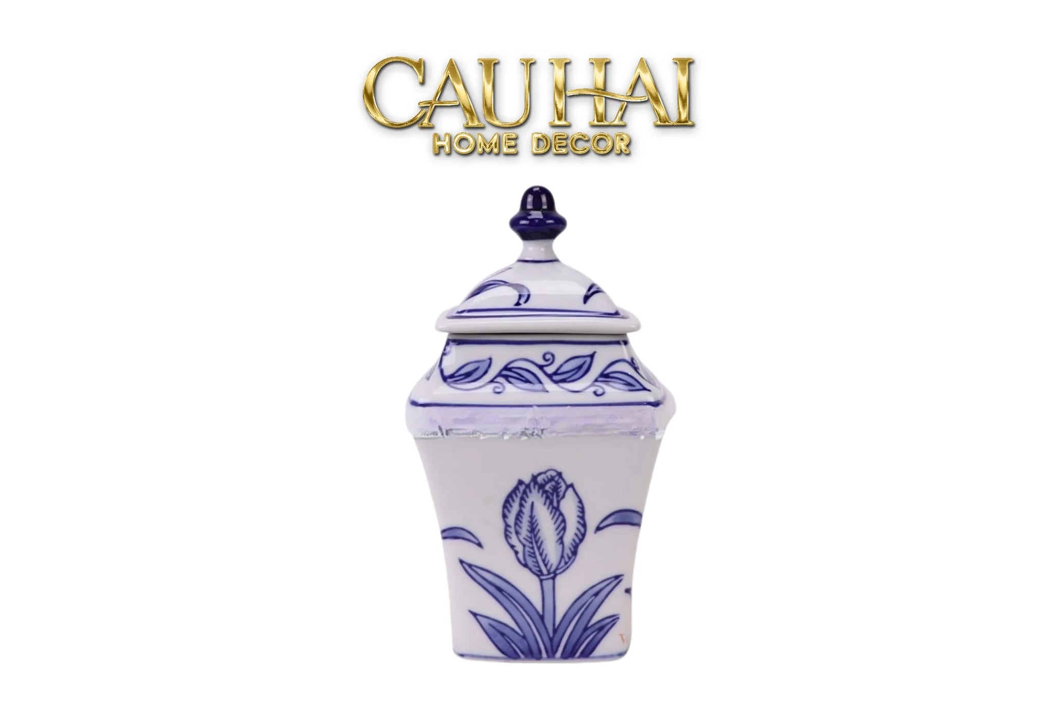 Lọ Cắm Hoa - Hoà Điền Ngọc - Indochine Indigo Porcelain Vases-CẬU HAI HOME DECOR