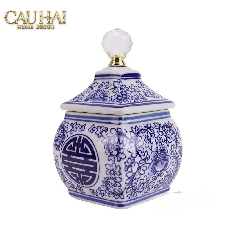 Lọ Cắm Hoa - Hoà Điền Ngọc - Indochine Indigo Porcelain Vases-CẬU HAI HOME DECOR