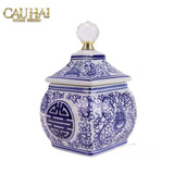 Lọ Cắm Hoa - Hoà Điền Ngọc - Indochine Indigo Porcelain Vases-HŨ TRANG TRÍ-Đối tác tại Trung Quốc theo từng đơn đặt hàng-Hoà Ngọc-CẬU HAI HOME DECOR