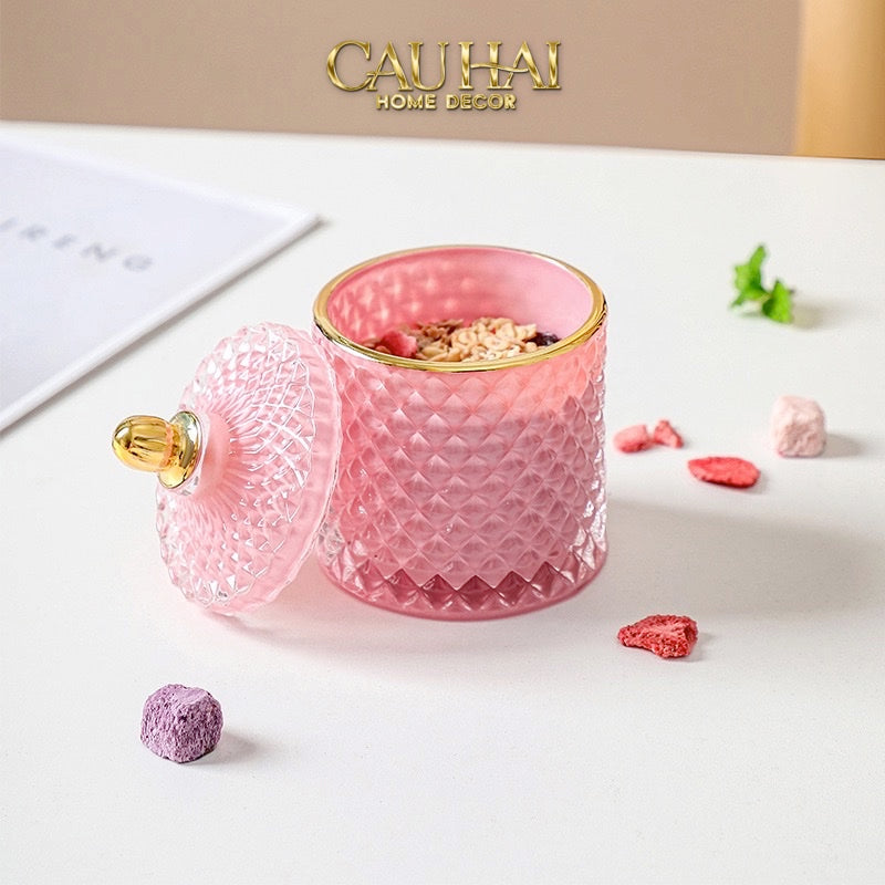 Lọ Crystal Castle Wall Cyan / Savoir - CẬU HAI HOME DECOR