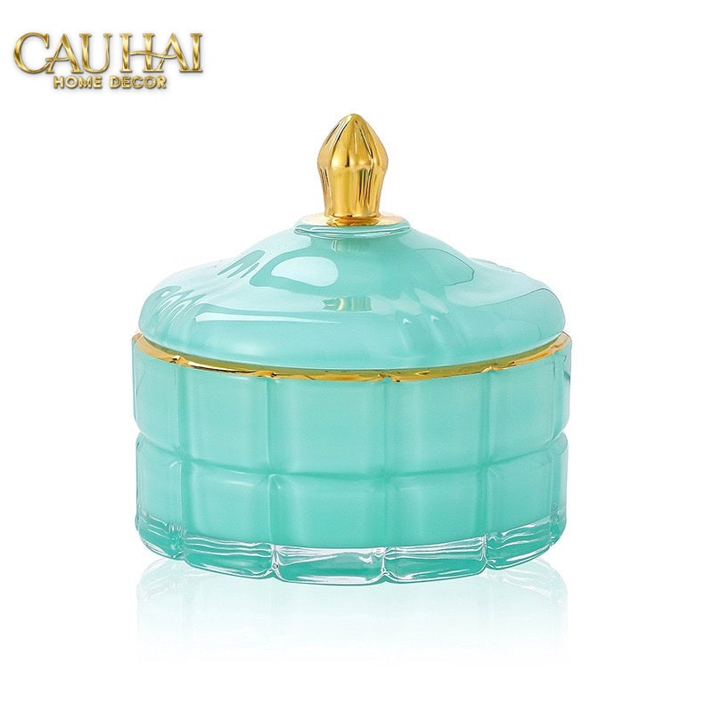 Lọ Crystal Castle Wall Cyan / Savoir - CẬU HAI HOME DECOR