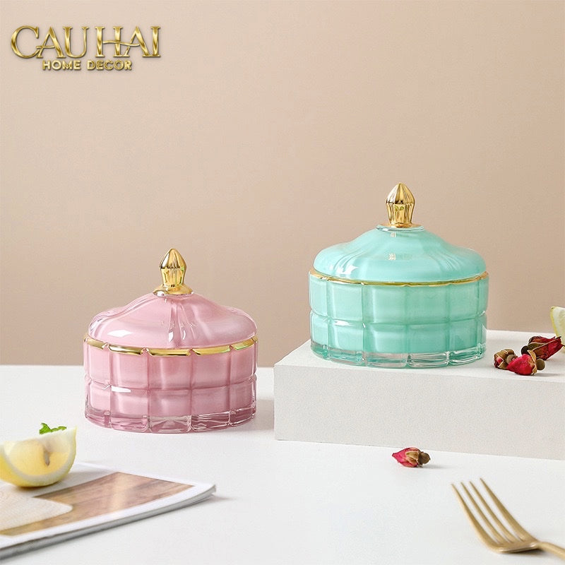 Lọ Crystal Castle Wall Cyan / Savoir - CẬU HAI HOME DECOR