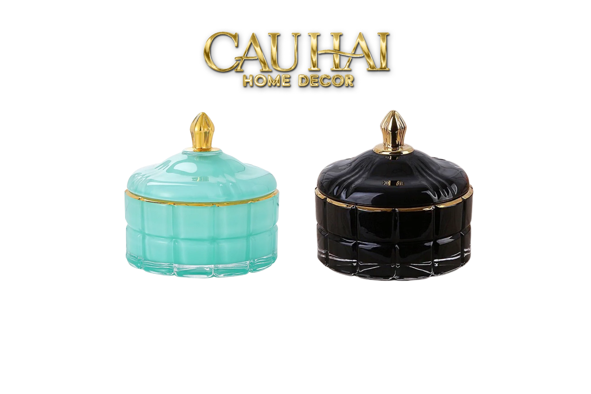 Lọ Crystal Castle Wall Cyan / Savoir - CẬU HAI HOME DECOR