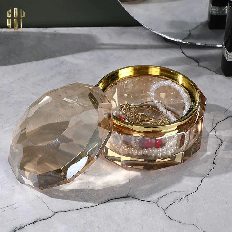 LỌ CRYSTAL FACET LUX H6.5 – CHAMPAGNE-CẬU HAI HOME DECOR