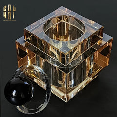 Lọ Crystal Obsidian Cube - Champagne-CẬU HAI HOME DECOR