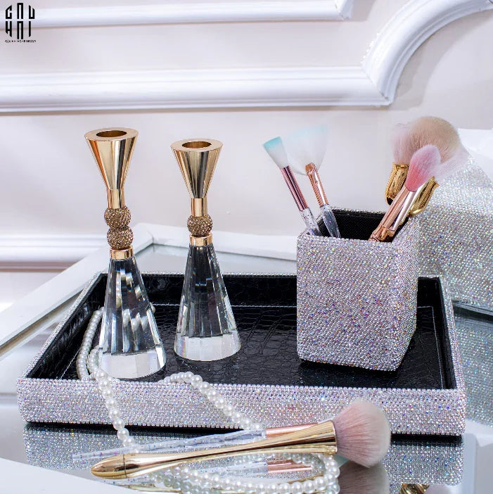 LỌ ĐỰNG CỌ DIAMOND BLING BLING MORRIES-CẬU HAI HOME DECOR