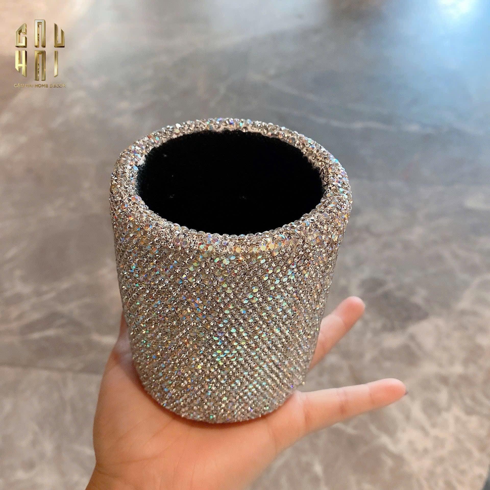LỌ ĐỰNG CỌ LUNAR DIAMOND BLING BLING-CẬU HAI HOME DECOR