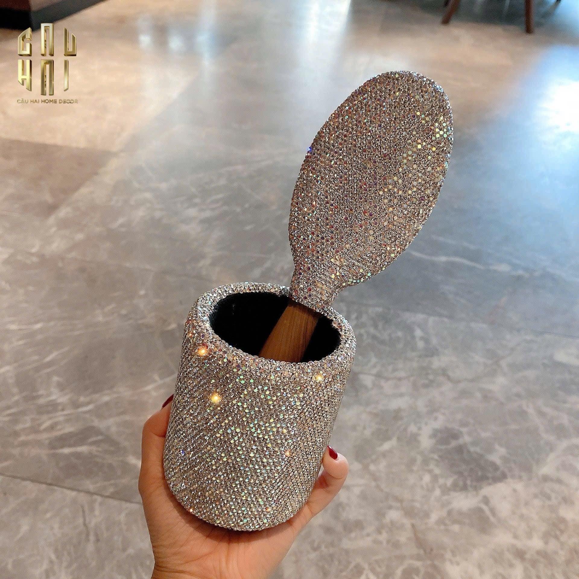 LỌ ĐỰNG CỌ LUNAR DIAMOND BLING BLING-CẬU HAI HOME DECOR