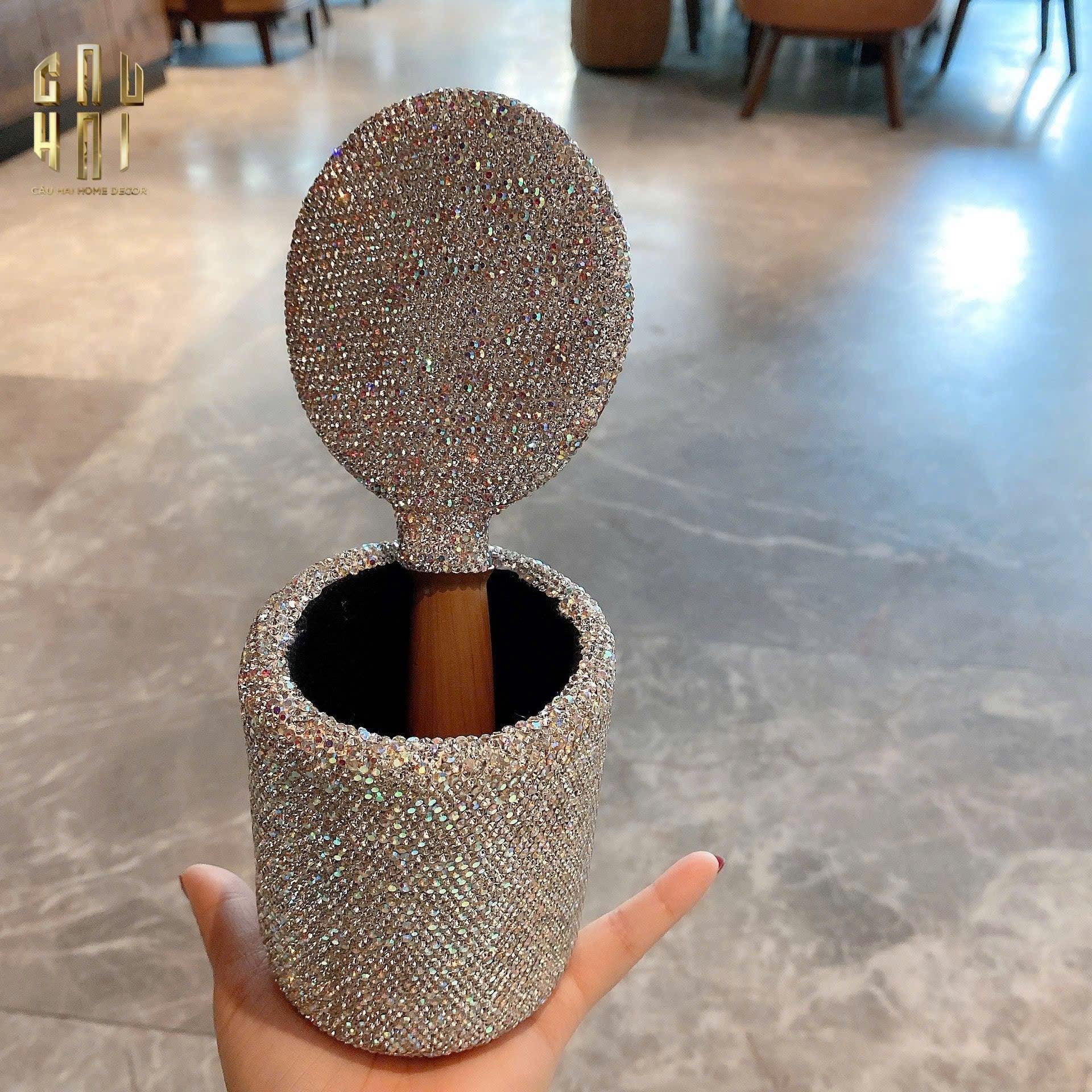 LỌ ĐỰNG CỌ LUNAR DIAMOND BLING BLING-CẬU HAI HOME DECOR