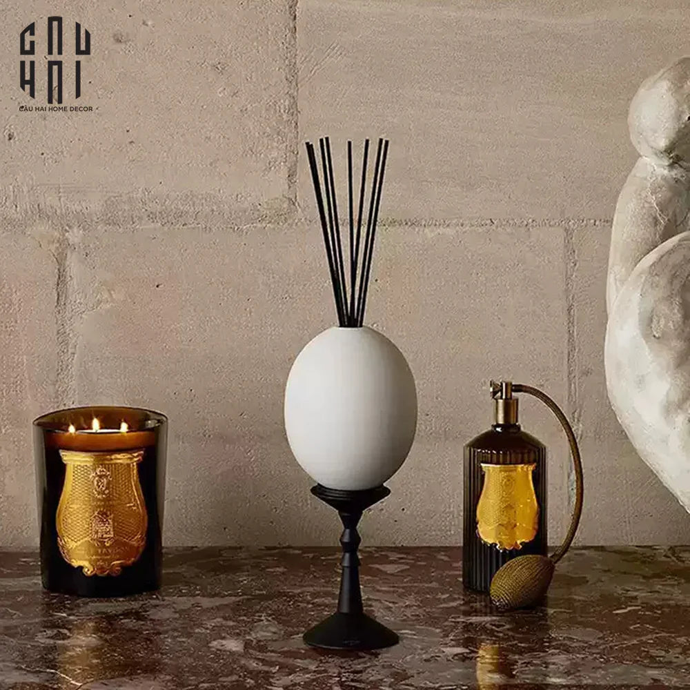 LỌ ĐỰNG TINH DẦU WHITE EGG - SS25-CẬU HAI HOME DECOR