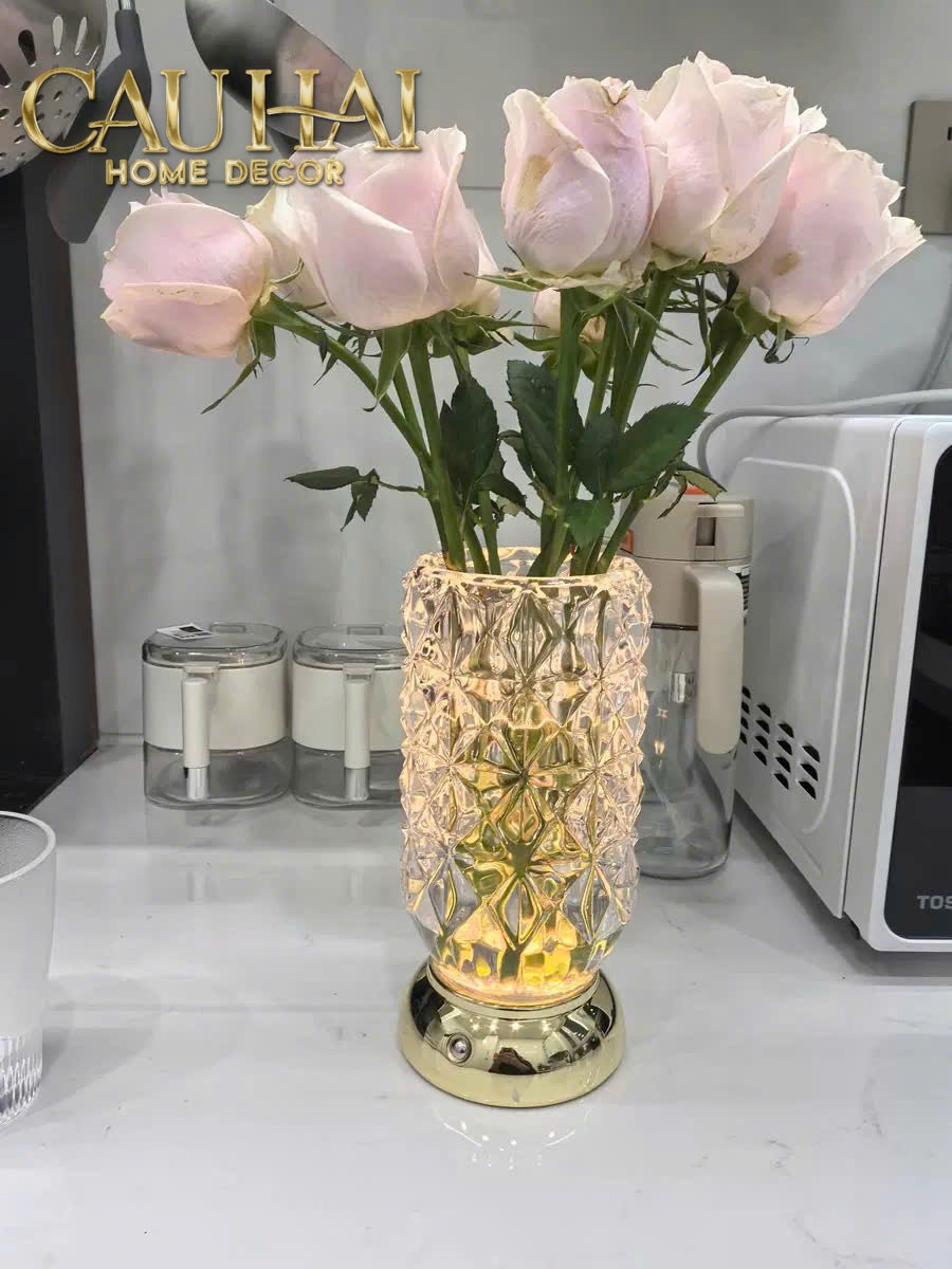 Lo Hoa Pha Le Tich Hop Den Led - Aurora Led-CẬU HAI HOME DECOR