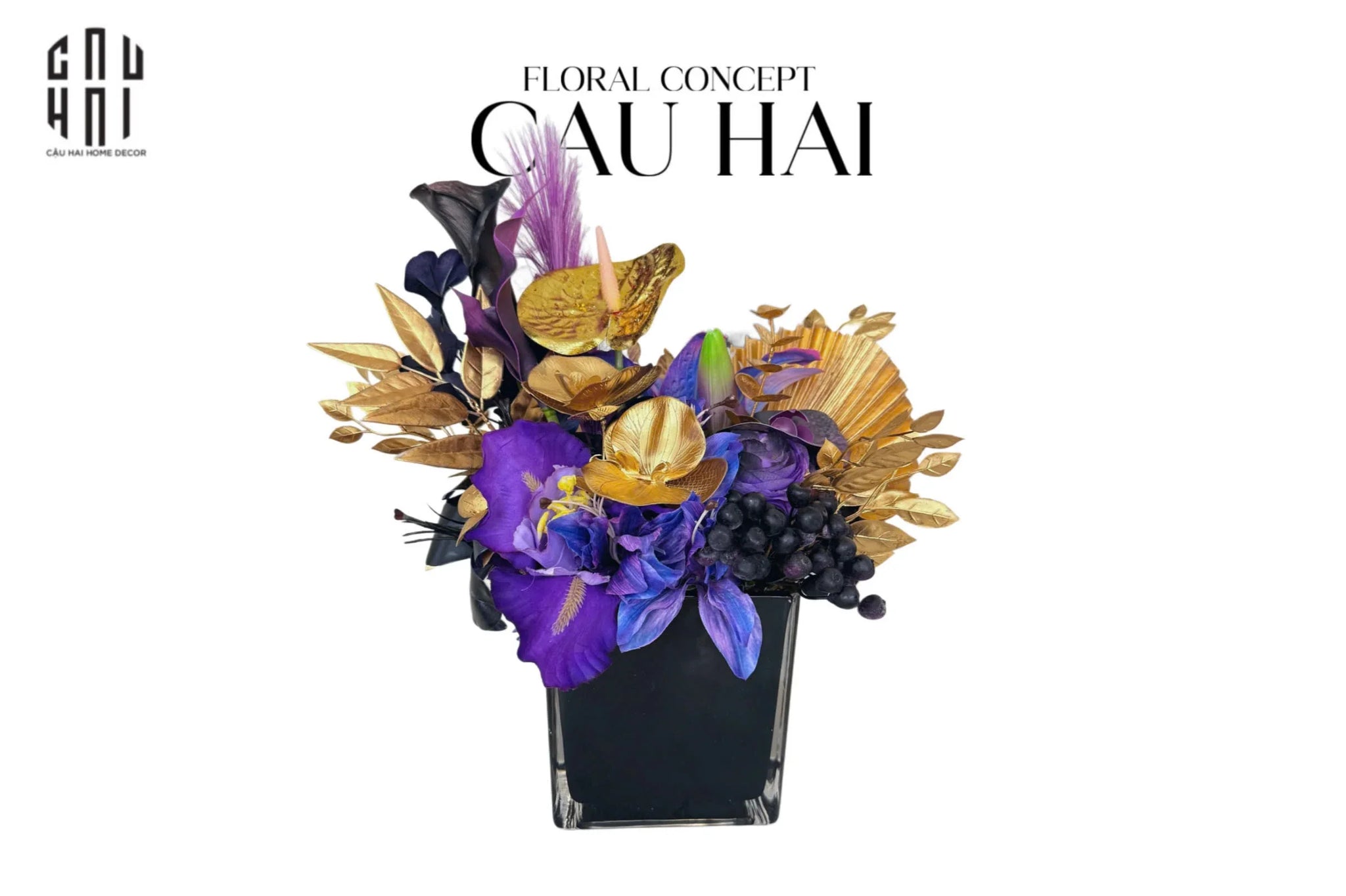 LỌ HOA VELVET MIDNIGHT-CẬU HAI HOME DECOR